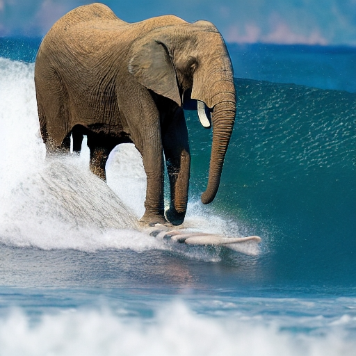 Paint By Example: Use Paint By Example to combine aspects of two images. Here’s how I created this elephant on a surfboard: