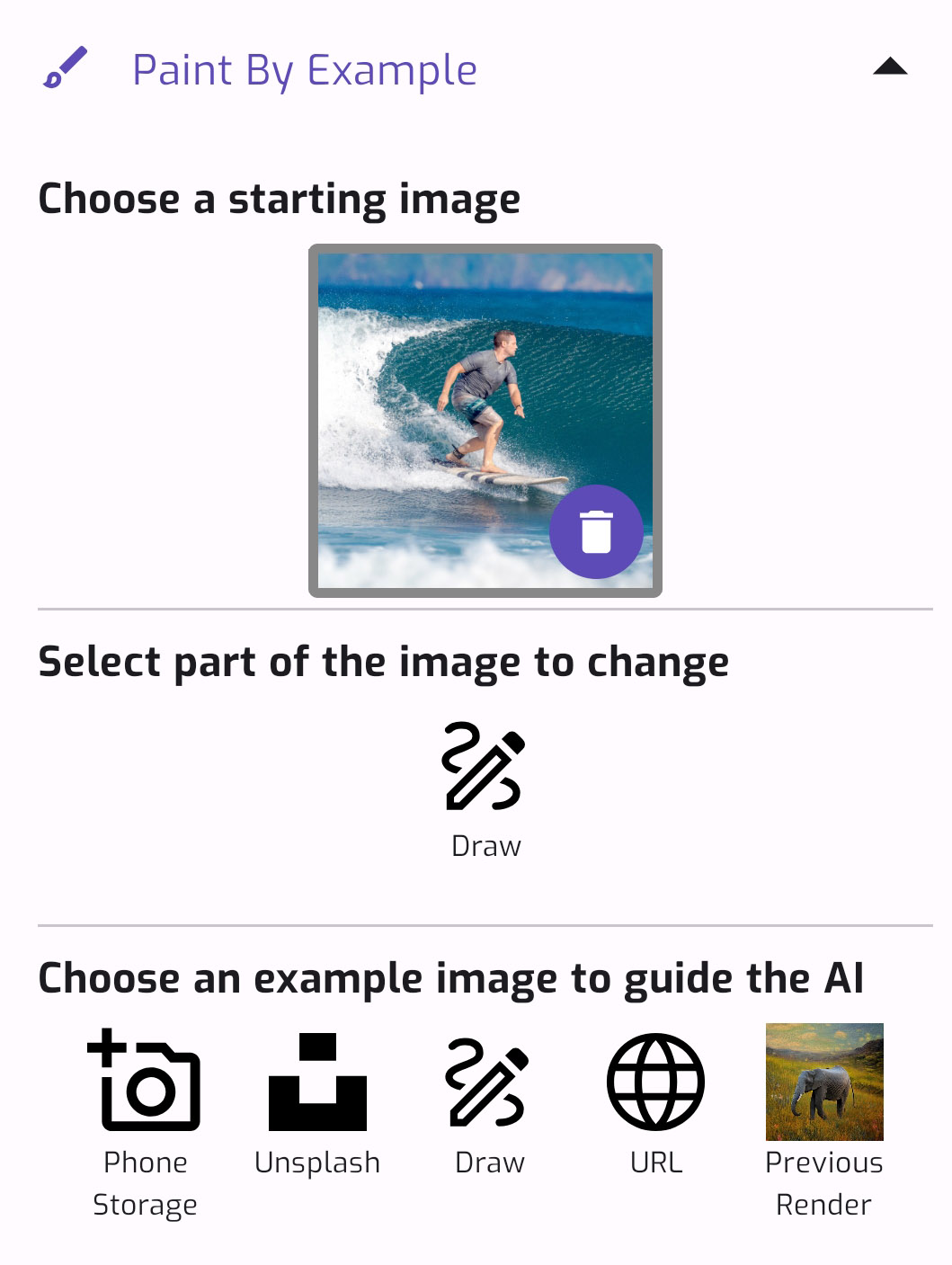 Paint By Example: Step 1 - Choose a starting image.