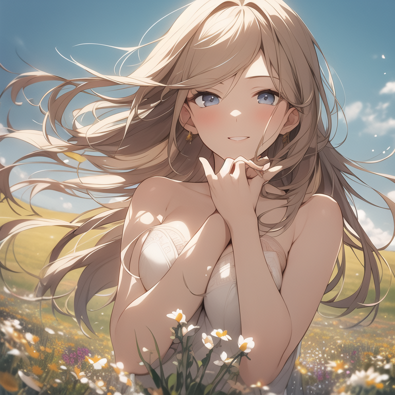 Example result. Prompt: beautiful woman dancing in a field of wildflowers, (beautiful face and hands), (masterpiece, best quality) photo Negative Prompt:…