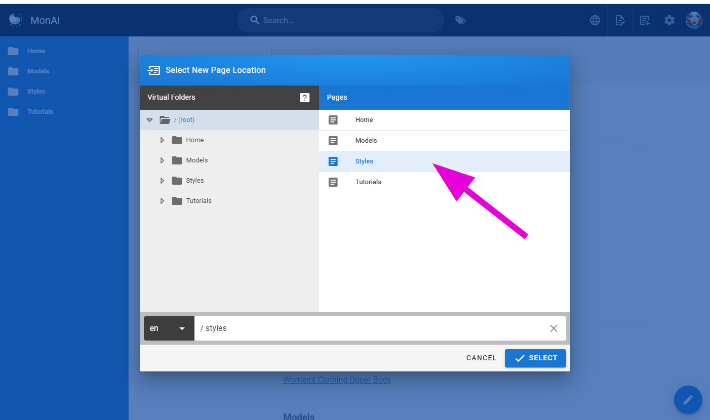How to create a Wiki page: Click on the category for the page.