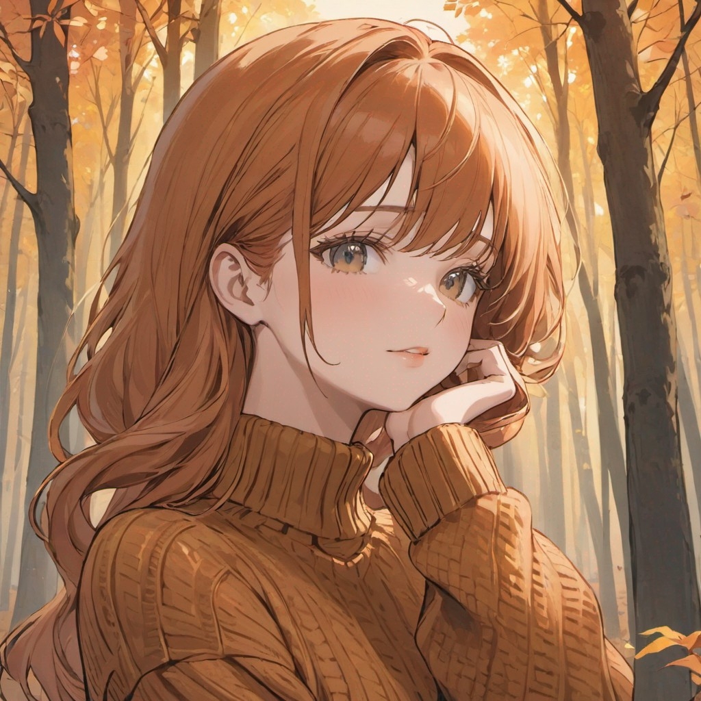 Example result. Prompt: beautiful woman wearing a sweater, close up, in an autumn forest, hands in her hair, highly detailed, ultrarealistic, professional, HD…