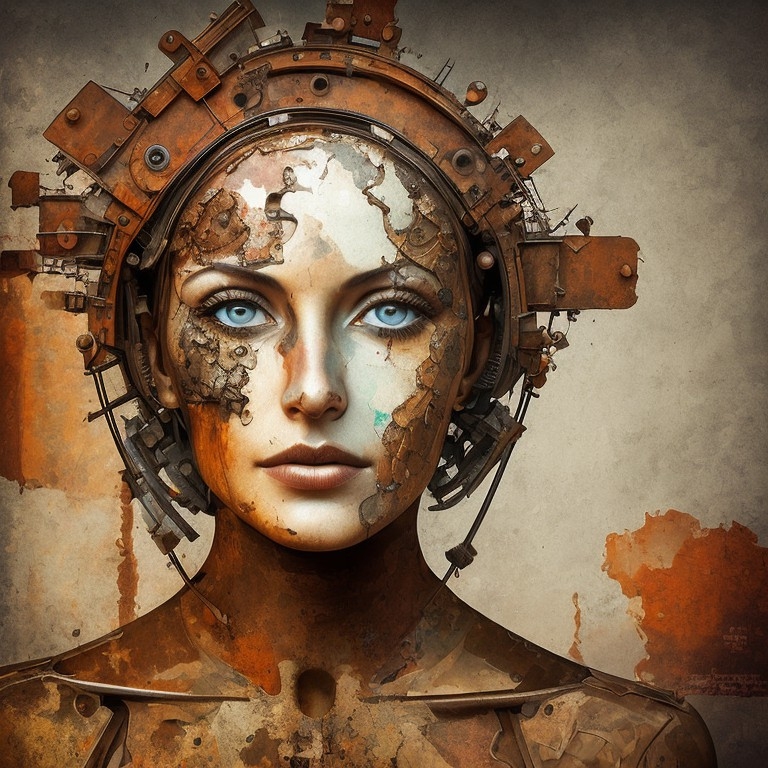 Example result. Prompt: beautiful woman with rusting face, portrait, deconstructivism, highly detailed, best quality Negative Prompt: ugly Guidance Scale: 7.5…