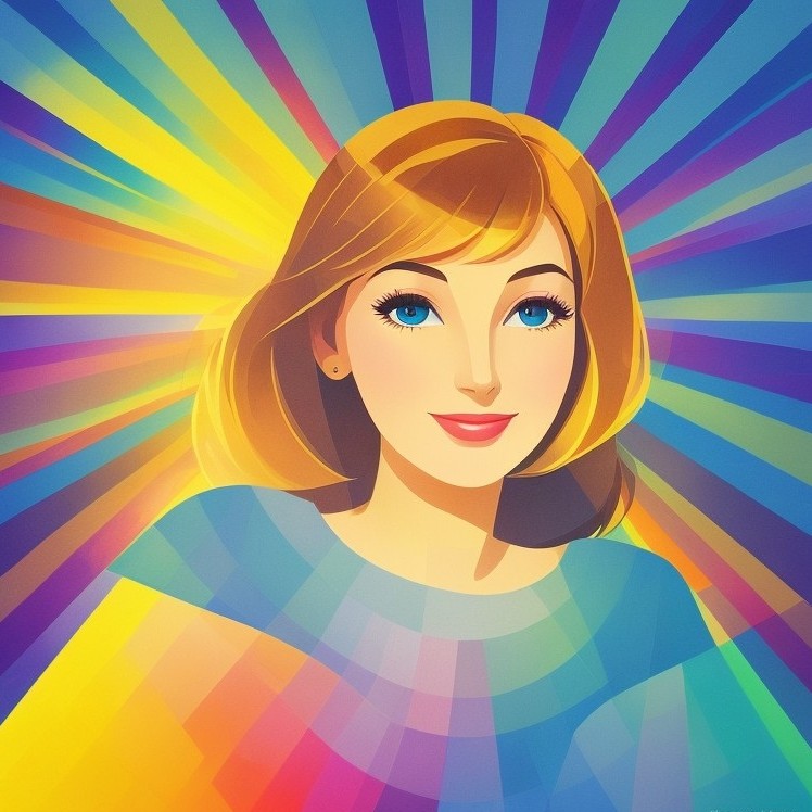 Example result. Prompt: beautiful woman surrounded by radiant light, rays of light surrounding her, Mary Blair Negative Prompt: Unspeakable-Horrors-24v…