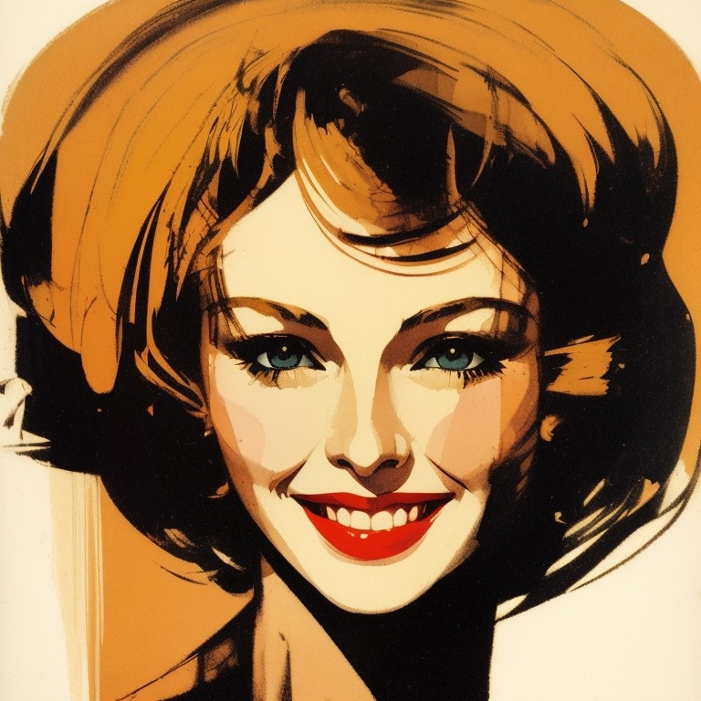 Example result. Prompt: beautiful woman, smiling, Bob Peak, highly detailed Negative Prompt: Guidance Scale: 7.5 Steps: 30