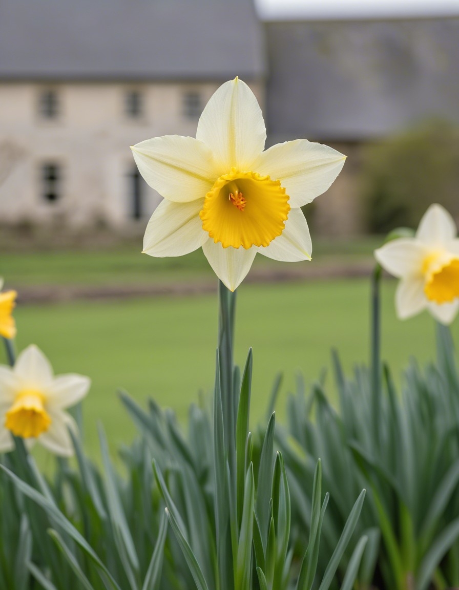 Example result. Prompt: beautiful daffodil flower, close up, macro photo, farmhouse in the background, depth of field, fine art photography, high grain photo,…