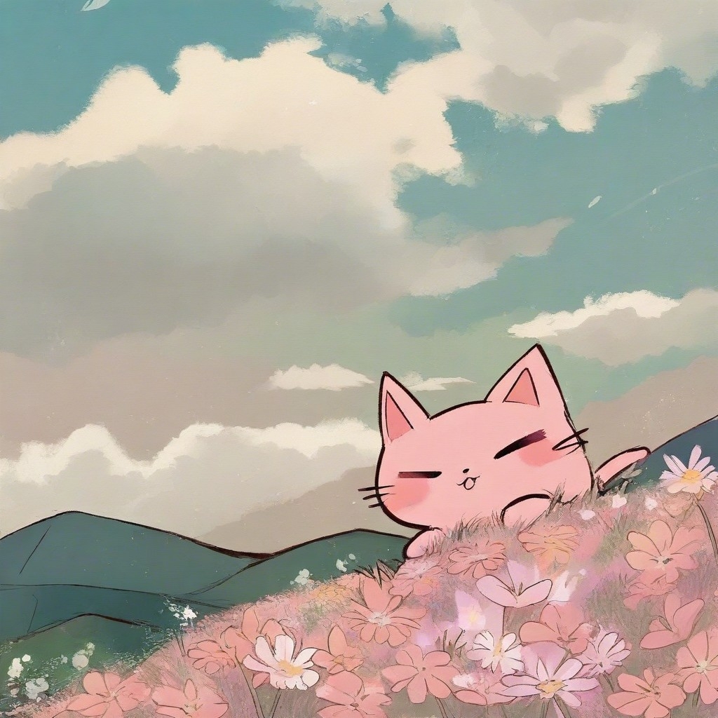 Example result. Prompt: 1kitten, on a wildflower hill, long whiskers, cat eyes, cute kitten behind wildflowers, cloudy sky, masterpiece, (keinesandayoooo),…