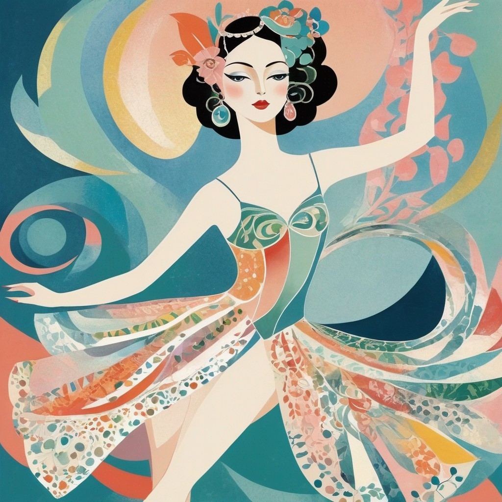 Example result. Prompt: beautiful ballet dancer, (close up), (concept art illustration) . (modern, minimalist:0.7), whimsical, surreal, (Eileen Agar:1.2)…