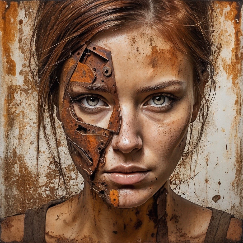 Example result. Prompt: beautiful woman with rusting face, portrait, deconstructivism, highly detailed, best quality Negative Prompt: Guidance Scale:…