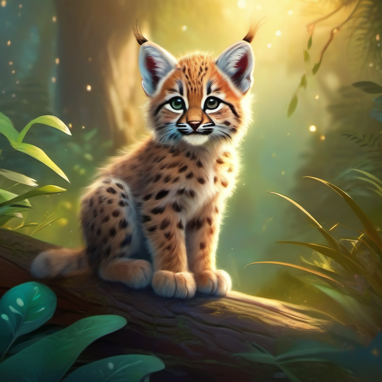 Example result. Prompt: baby bobcat in a lush wilderness (ethereal fantasy concept art) . magnificent, celestial, ethereal, painterly, epic, majestic,…