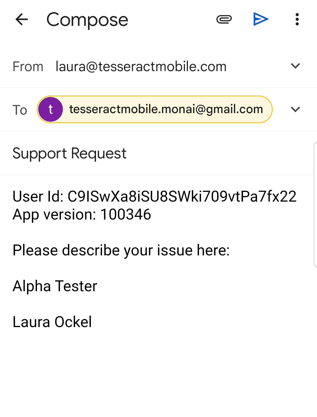 Alpha Signup: 3) Send a message through that system that says