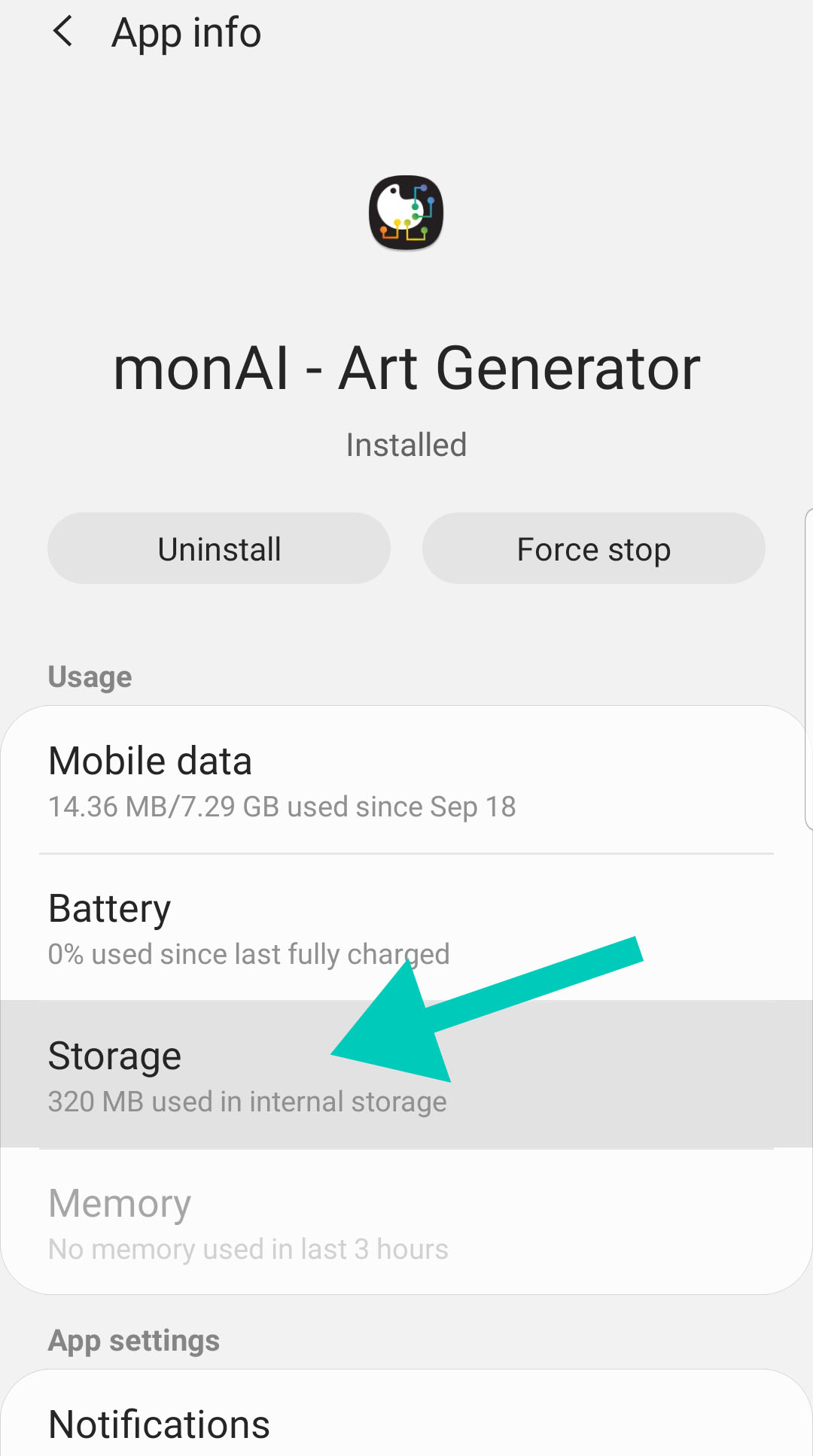 How to Clear App Data: 2. Tap Storage