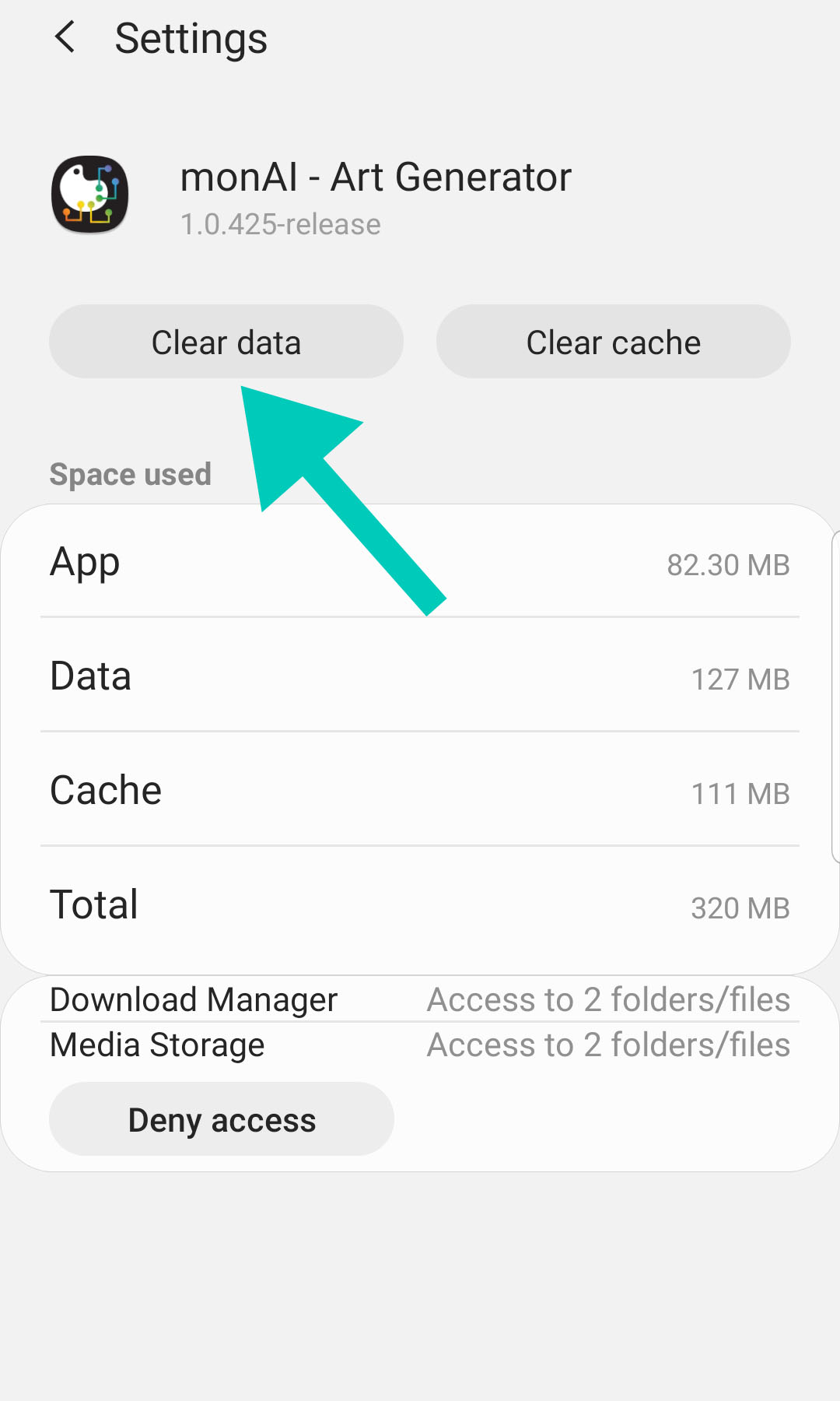 How to Clear App Data: 3. Tap Clear Data