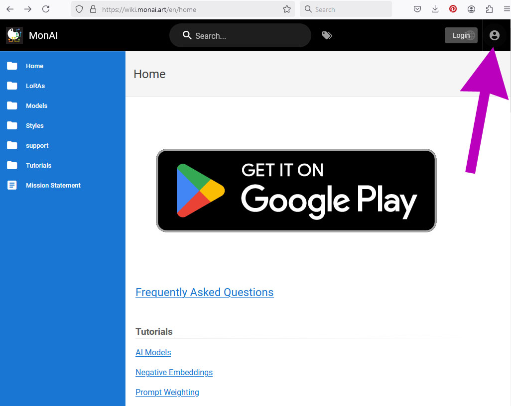 How to add to a Wiki page: If this is your first visit, tap the icon to login in the upper right.