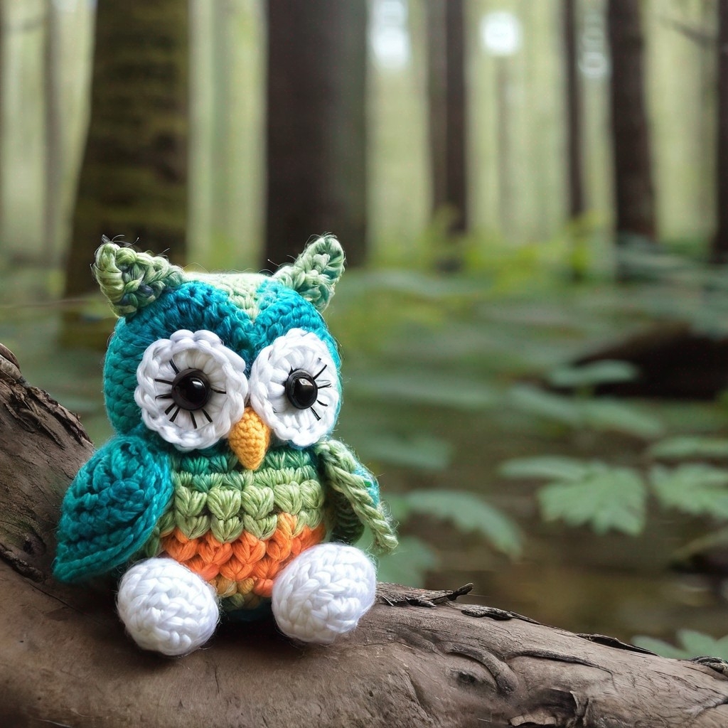 Example result. Prompt: cute owl in the woods, (amigurumi:1.3), made of yarn, crochet and knit, cute, highly detailed Negative Prompt: (deformed, distorted,…